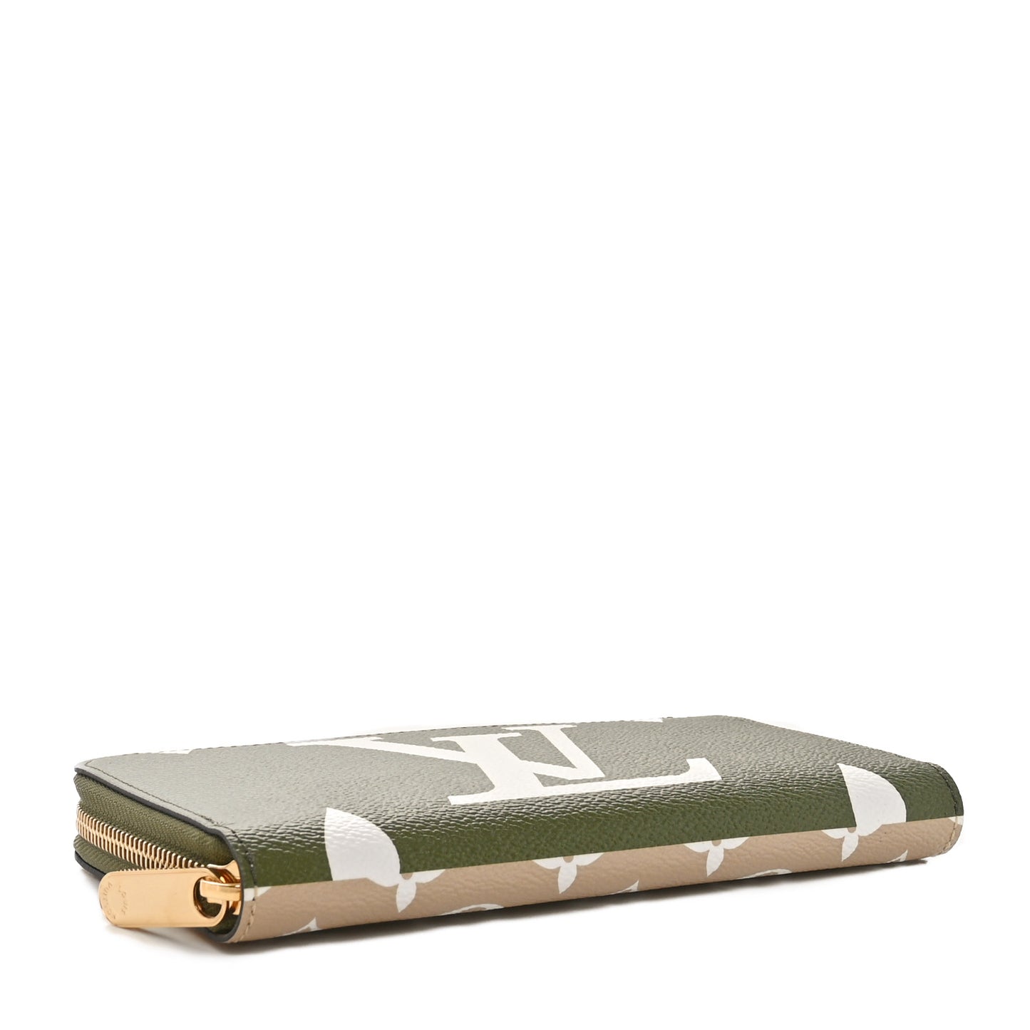 Monogram Giant Zippy Wallet Kaki White