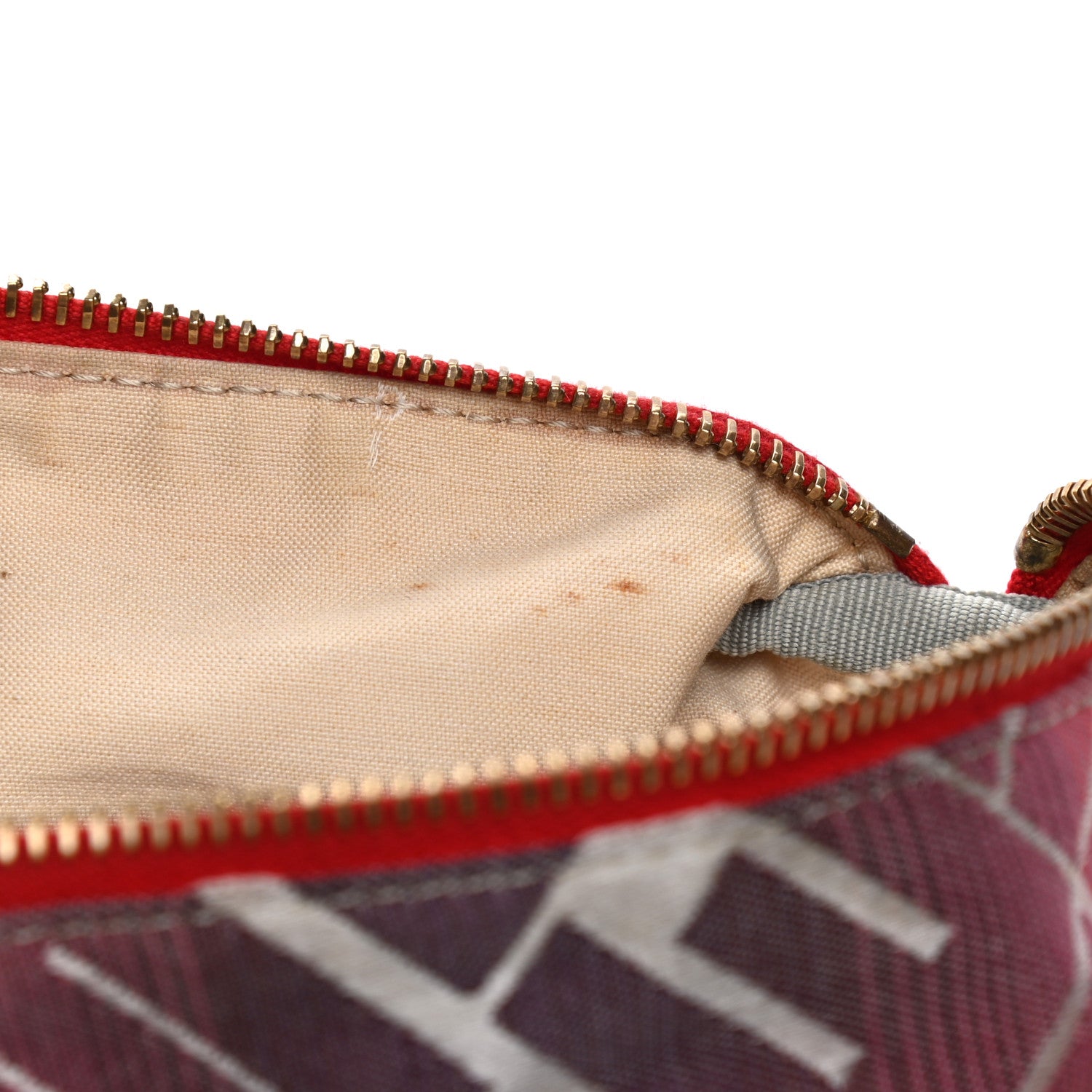 Fendi Canvas Ombre Small Forever Boston Red White 6 of 6