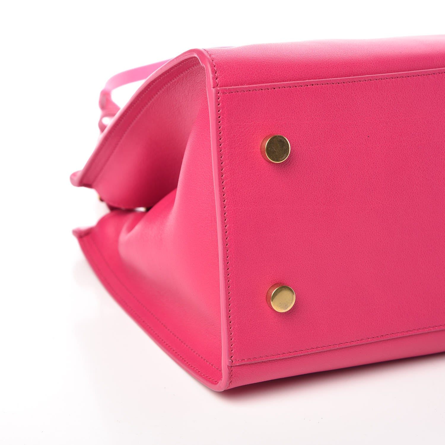Saint Laurent Calfskin Small Monogram Cabas Fuchsia 8 of 9