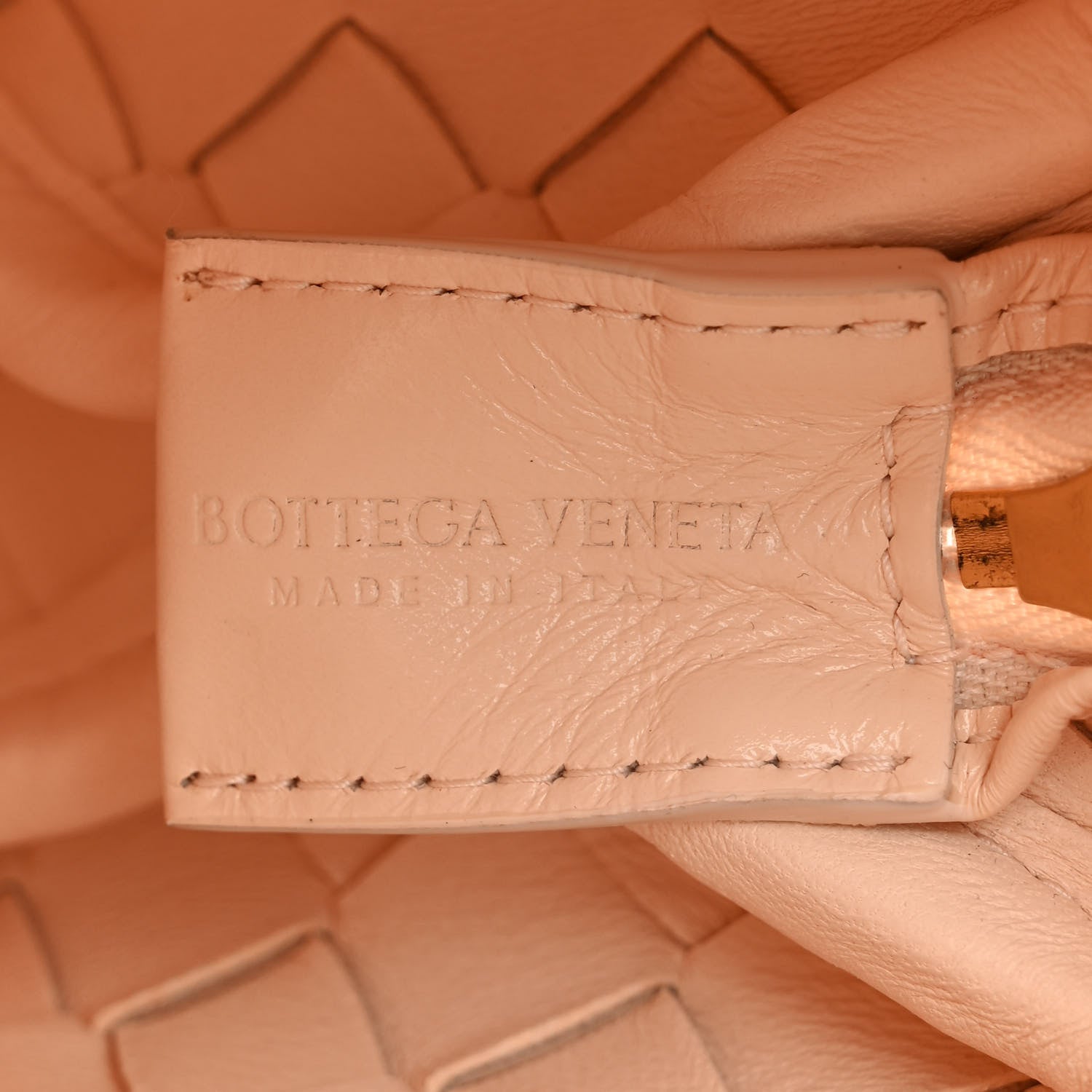 Bottega Veneta Patent Nappa Intrecciato Metallic Knot Mini Loop Camera Bag Macaroon 6 of 9