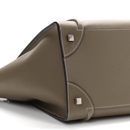 Celine Drummed Calfskin Mini Luggage Souris 11 of 14