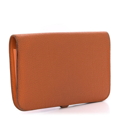 Hermes Togo Dogon Duo Wallet Orange 3 of 15