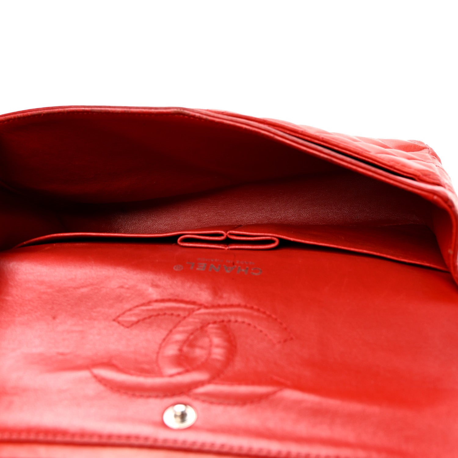Chanel Lambskin Quilted Medium Double Flap Red 5 of 23