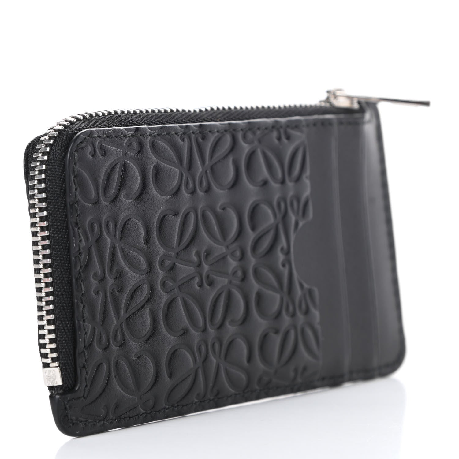 Loewe Calfskin Embossed Repeat Coin Card Holder Black 3 of 9