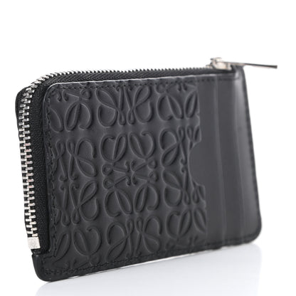 Loewe Calfskin Embossed Repeat Coin Card Holder Black 3 of 9