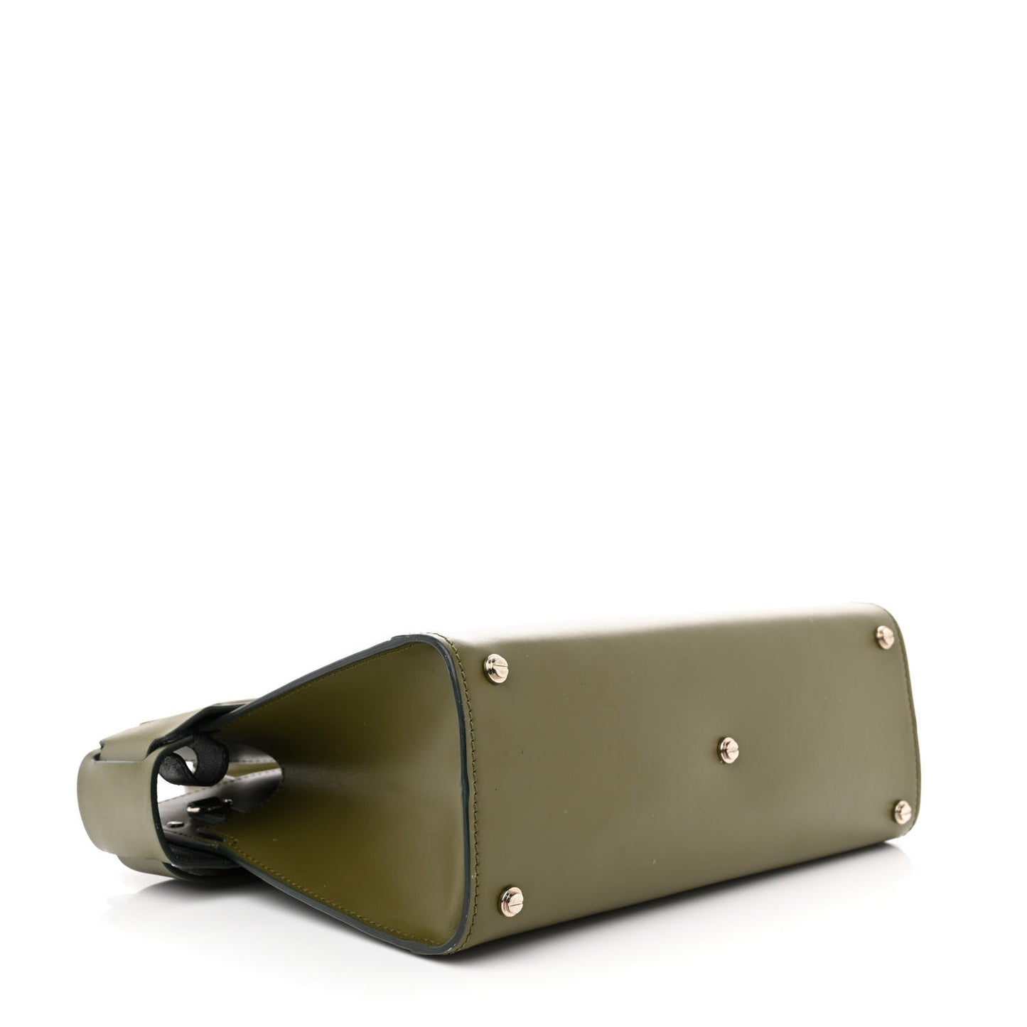 Smooth Calfskin Small Horizon Satchel Khaki