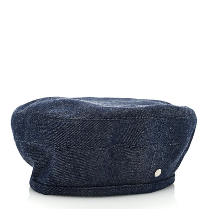 Hermes Denim Femme Saint Honore Beret 56 Indigo 4 of 8