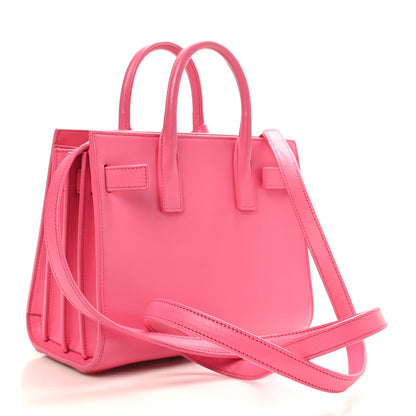 Saint Laurent Calfskin Nano Sac De Jour Lipstick Fuchsia 2 of 9