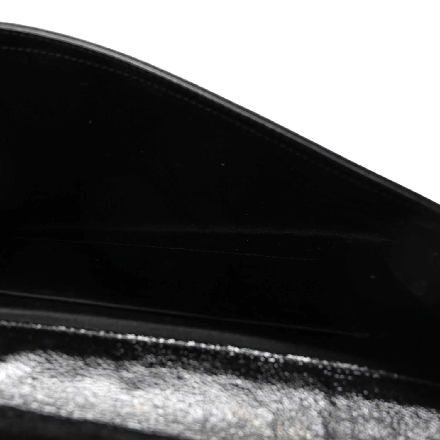 Saint Laurent Textured Patent Monogram Large Belle De Jour Clutch Black 5 of 6