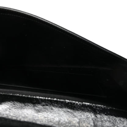 Saint Laurent Textured Patent Monogram Large Belle De Jour Clutch Black 5 of 6