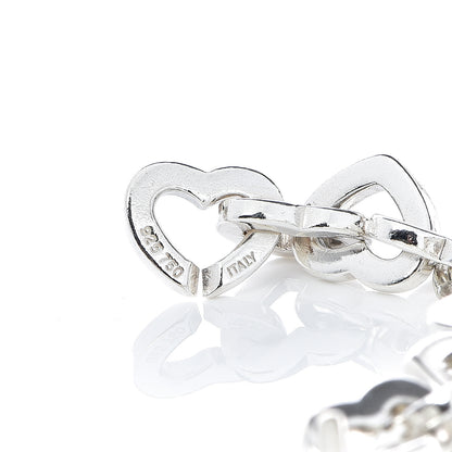 Tiffany Sterling Silver 18K Yellow Gold Heart Links Bracelet 4 of 5