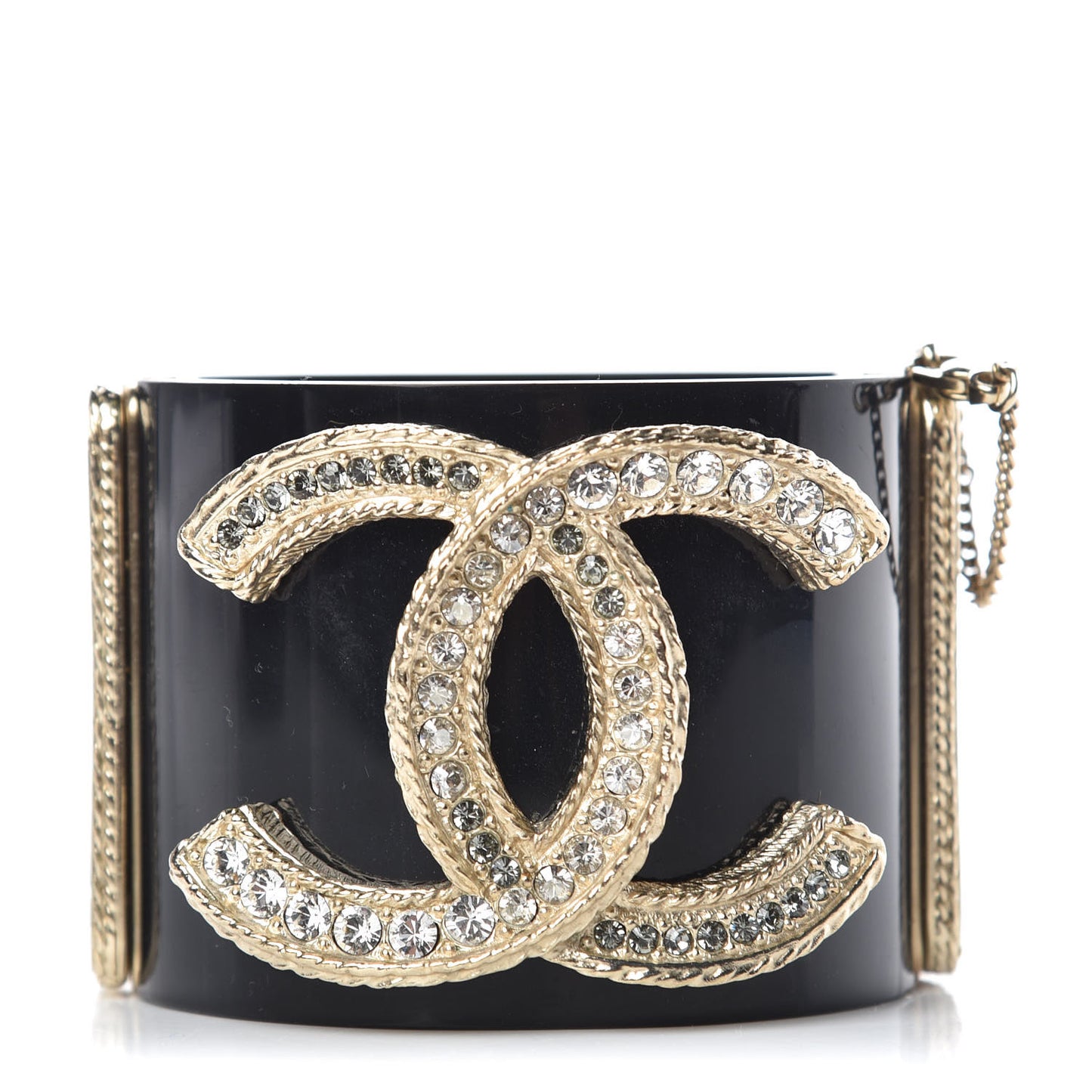 Resin Crystal CC Cuff Black Gold
