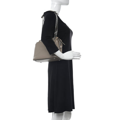 Fendi Shiny Nappa Trapuntata Small DotCom Click Chain Satchel 2 of 14