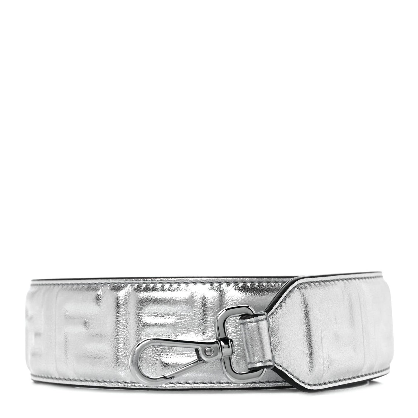 Vitello Catalan Mirror FF 1974 Embossed Strap You Argento