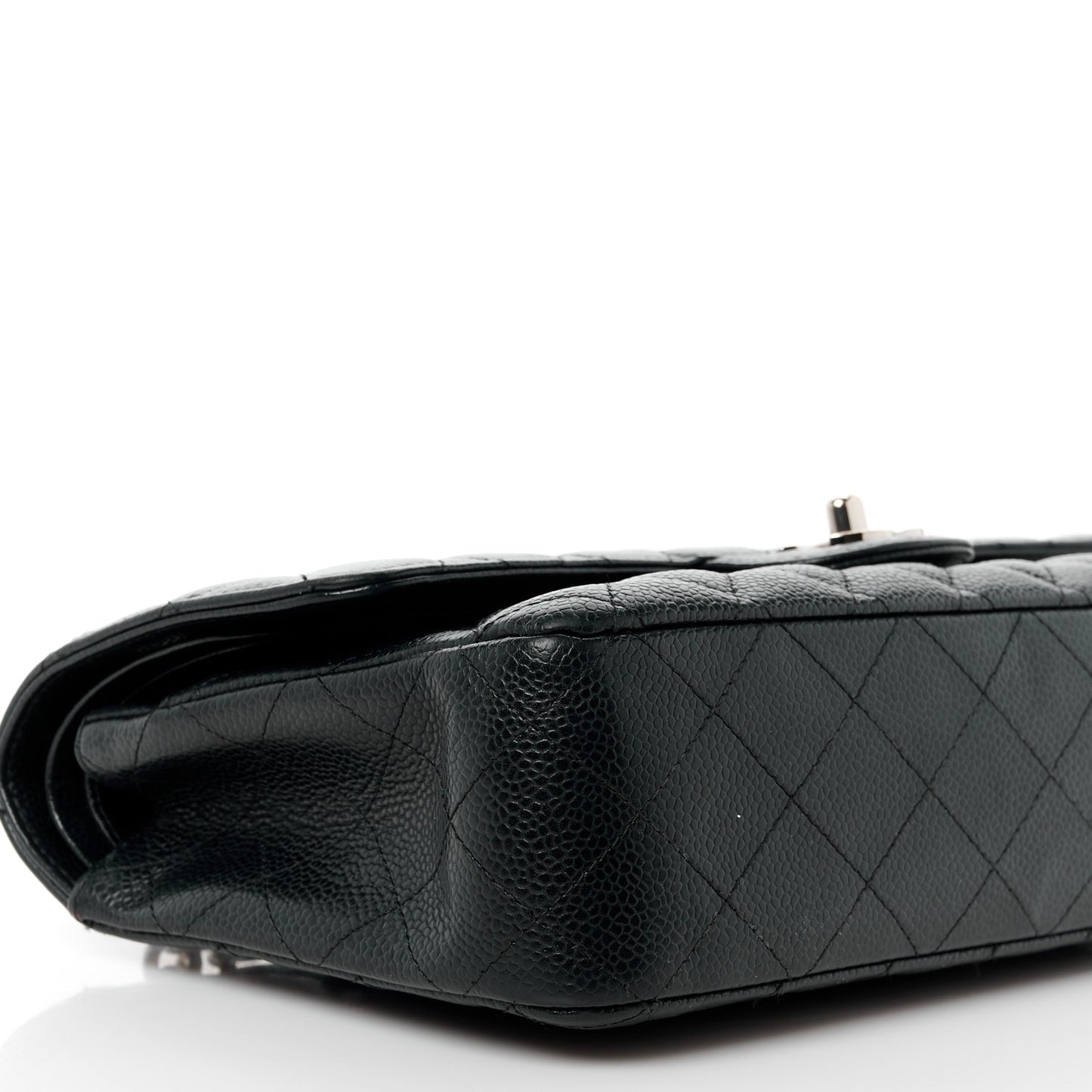 Caviar Quilted Medium Double Flap Bijoux Chain Black