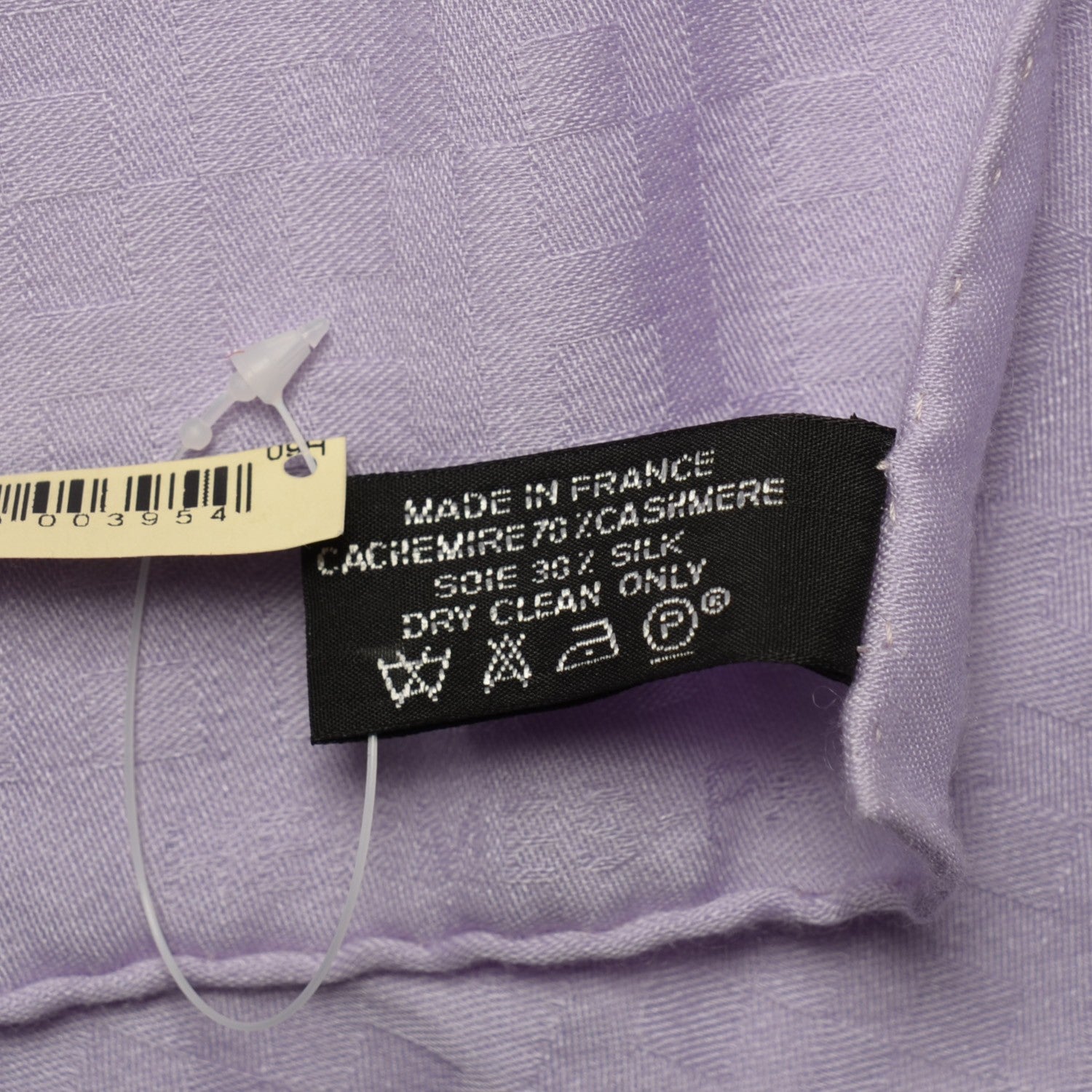 Hermes Cashmere Silk Faconnee Muffler Petit H Scarf Glycine 5 of 5