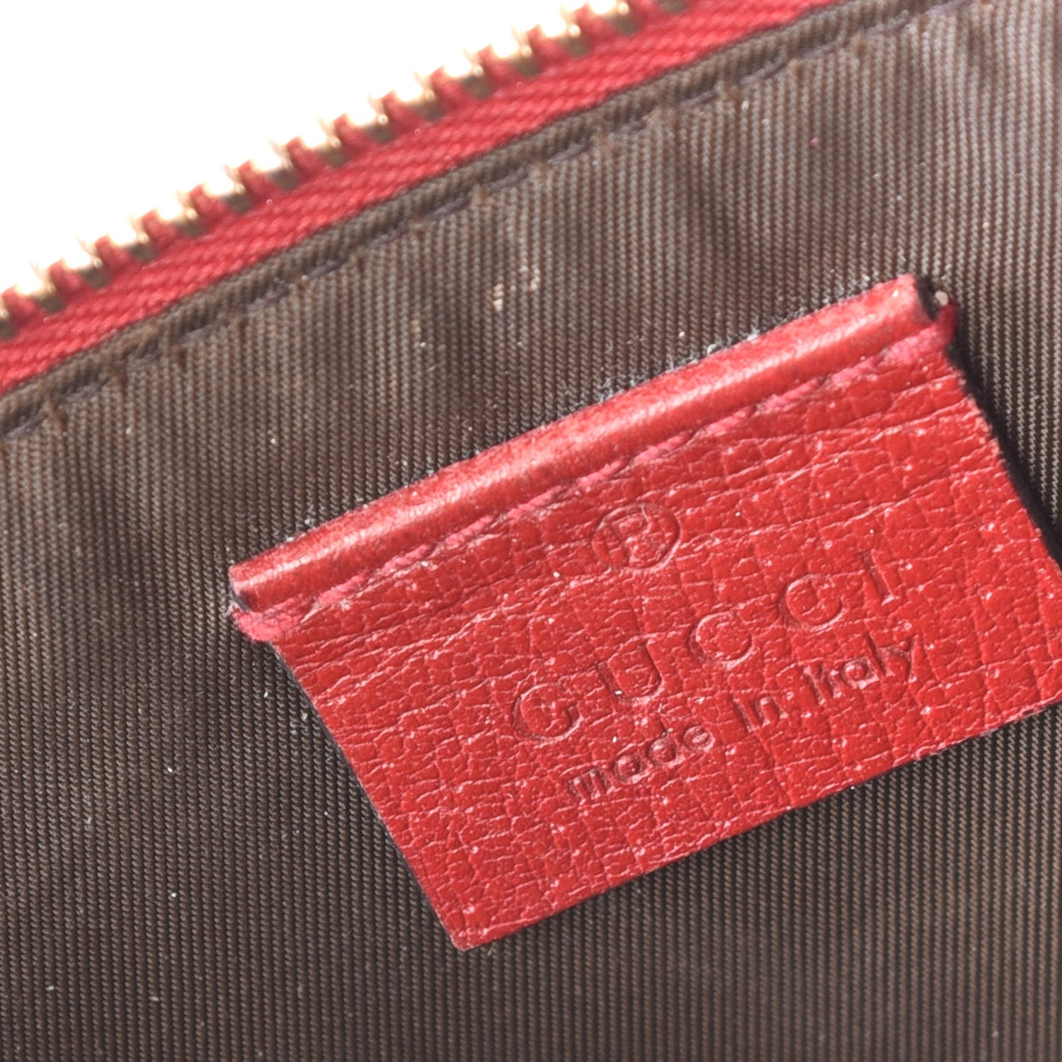 Gucci GG Supreme Monogram Tian Zip Pouch Beige Multicolor Red 7 of 9