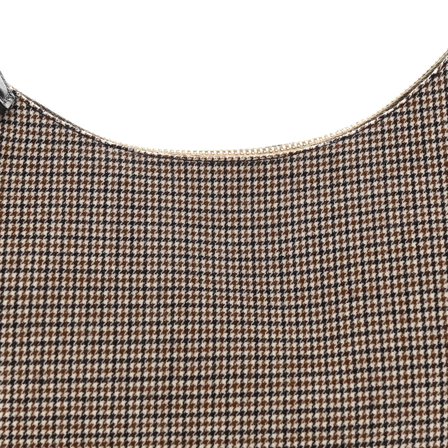 Fendi Wool Vitello Grace Small Houndstooth Small Fendigraphy Hobo Bag Beige Ebano 8 of 13