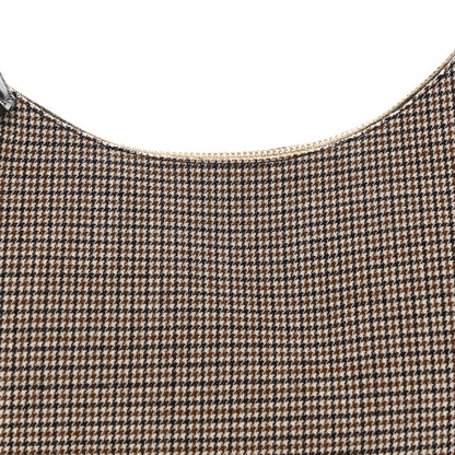 Fendi Wool Vitello Grace Small Houndstooth Small Fendigraphy Hobo Bag Beige Ebano 8 of 13