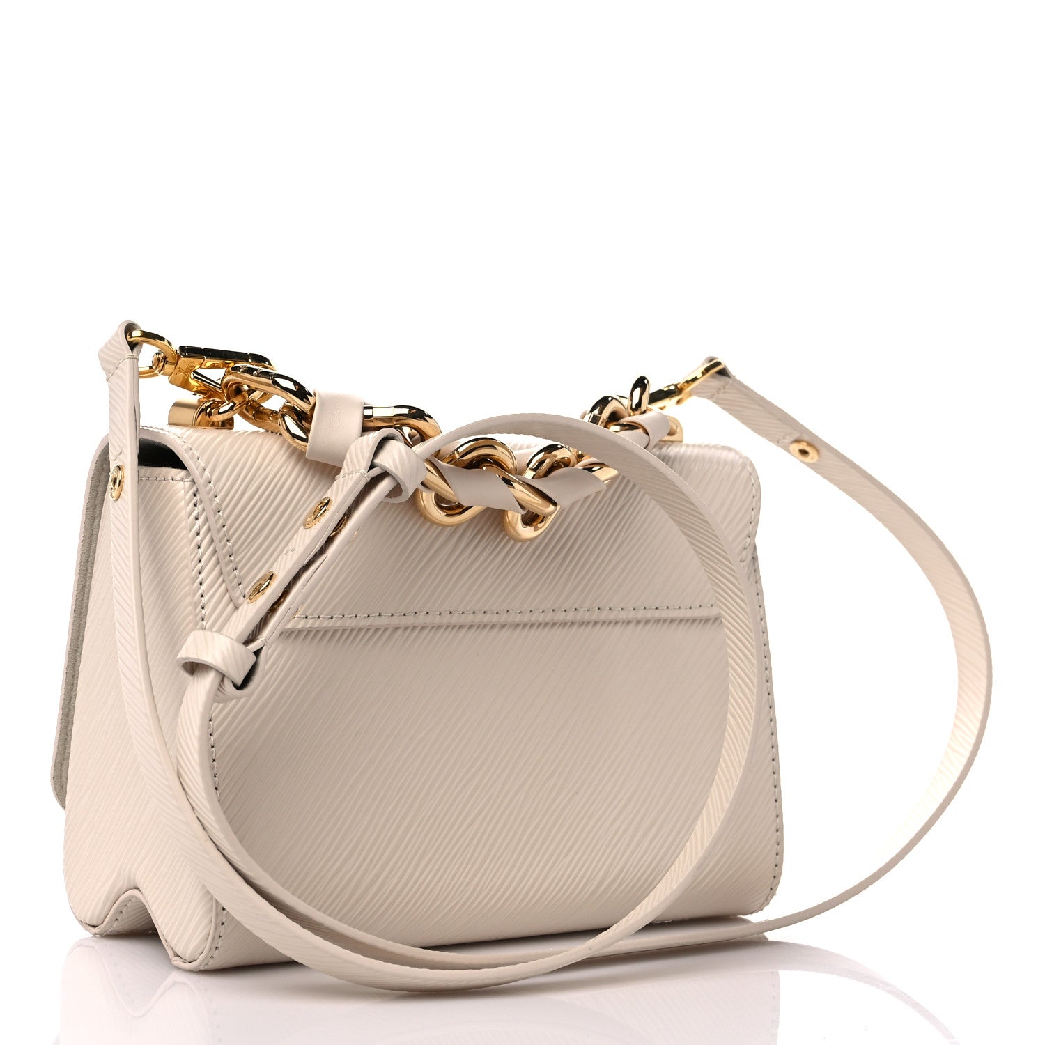 Louis Vuitton Epi Twist Braided Chain Shoulder Bag PM Quartz White 4 of 9