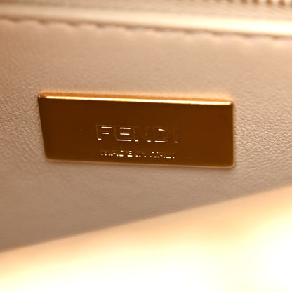 Fendi Nappa Interlace Mini Peekaboo Iconic Satchel Camelia 7 of 11