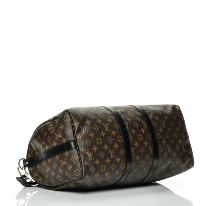 Louis Vuitton Monogram Macassar Keepall Bandouliere 45 4 of 12
