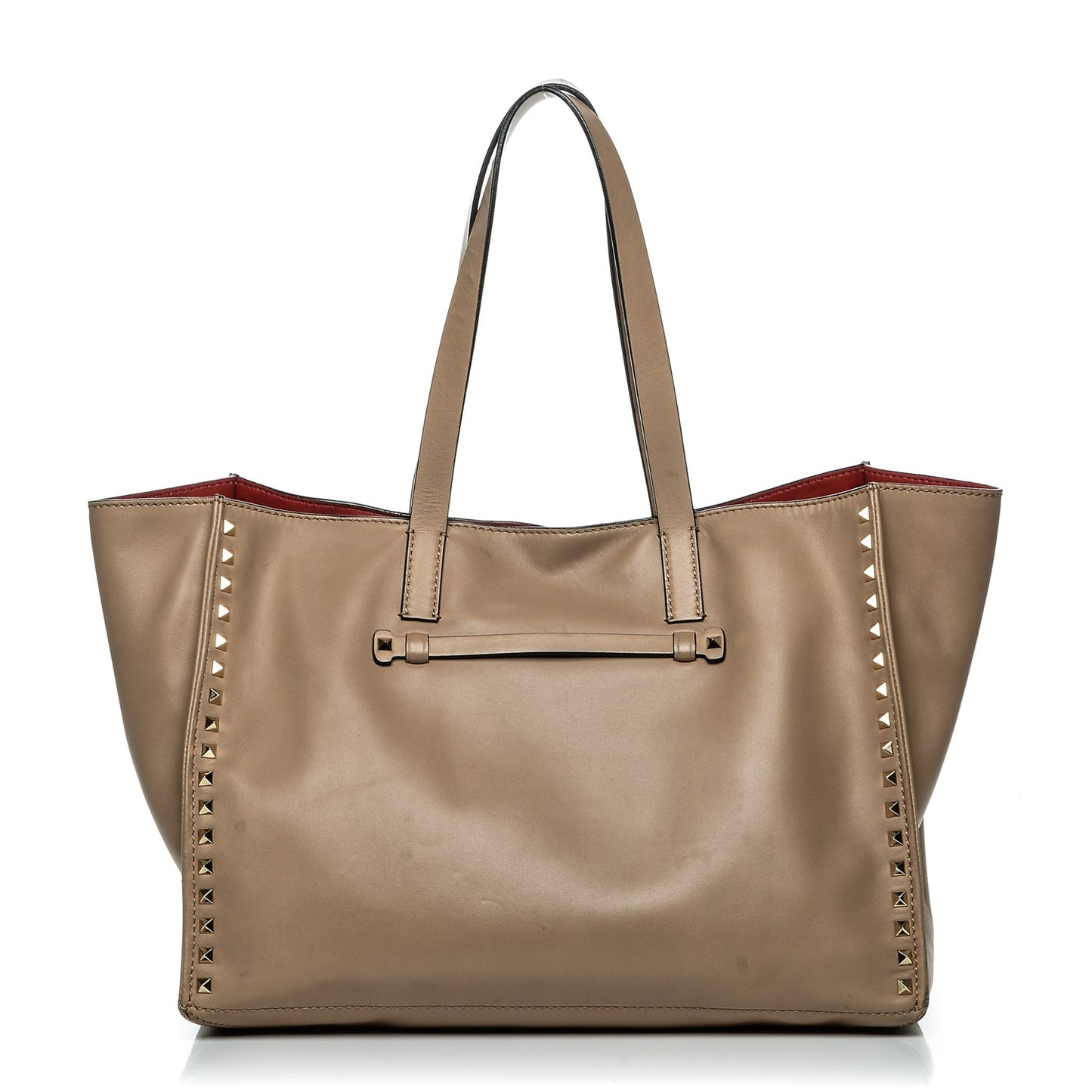 Nappa Medium Rockstud Soft Tote Nude