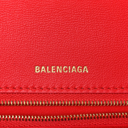 Balenciaga Shiny Box Calfskin Medium Hourglass Top Handle Bag Bright Red 6 of 9