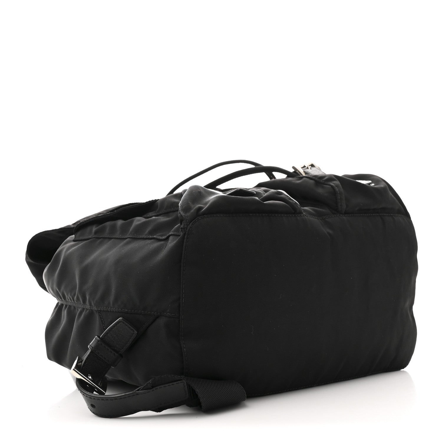 Prada Nylon Vela Saffiano Medium Backpack Black 4 of 12