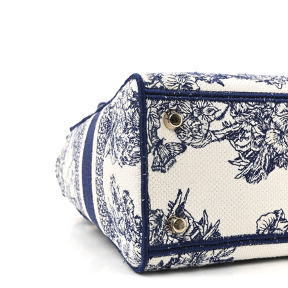 Christian Dior Canvas Reverse Embroidered Rêve d'Infini Medium Lady D-Lite Blue Multicolor 8 of 9