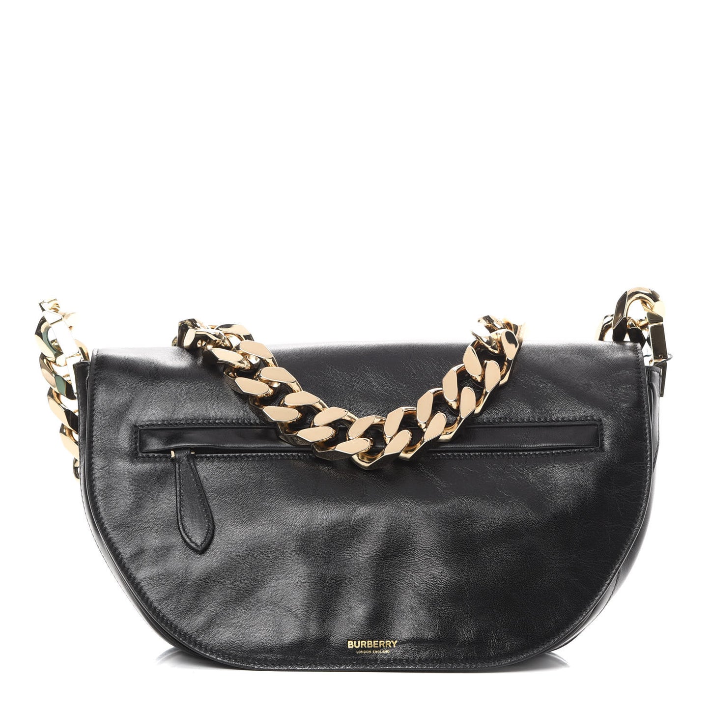 Lambskin Medium Olympia Chain Shoulder Bag Black