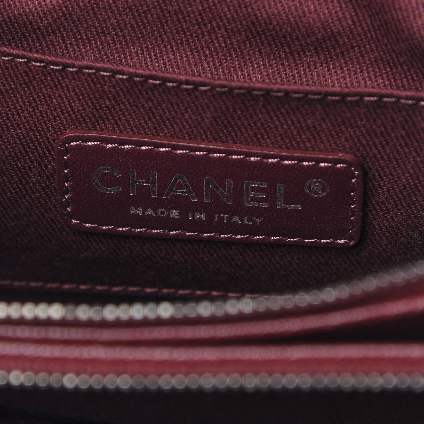 Goatskin Quilted CC Waiter Crossbody Burgundy