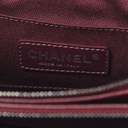 Chanel Goatskin Quilted CC Waiter Crossbody Burgundy 6 of 11