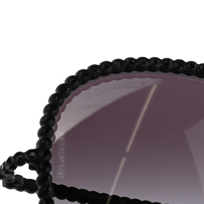 Chanel Crystal Aviator Sunglasses 71108 Black 8 of 9