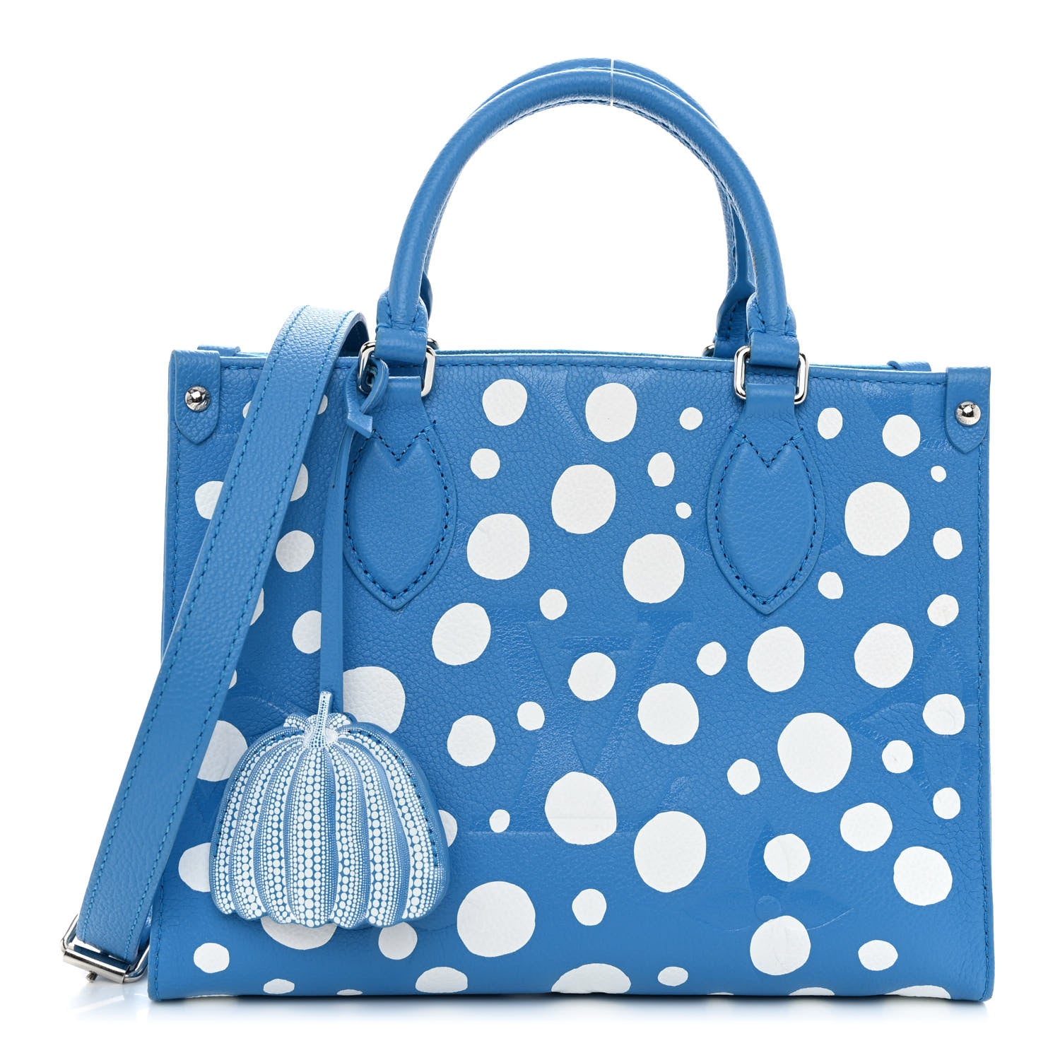 Louis Vuitton LV X YK Empreinte Monogram Giant Onthego PM Blue White 1 of 9