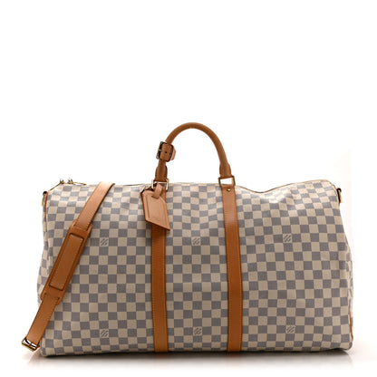Louis Vuitton Damier Azur Keepall Bandouliere 55 1 of 10