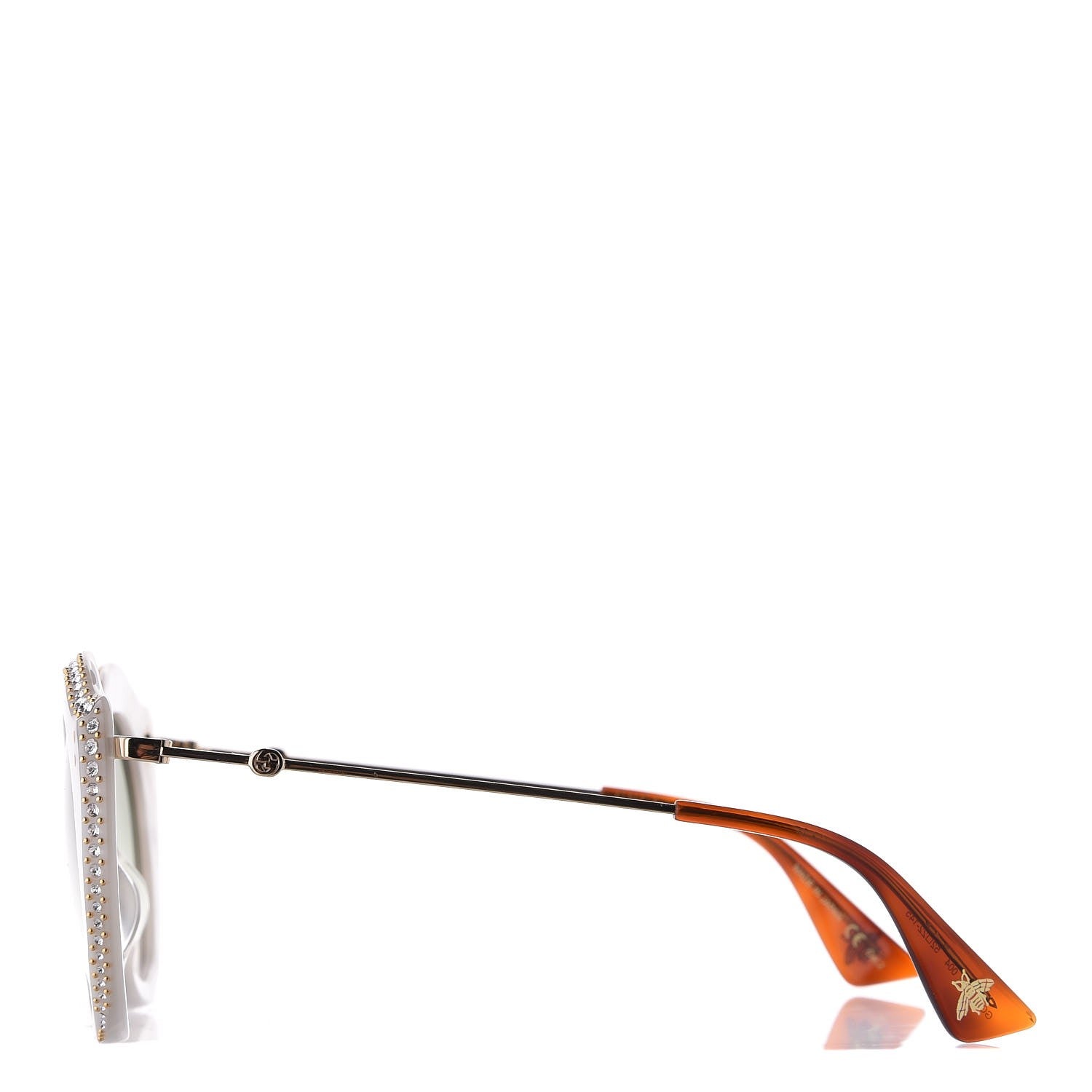 Gucci Crystal Cat Eye GG0214S Sunglasses White 11 of 16