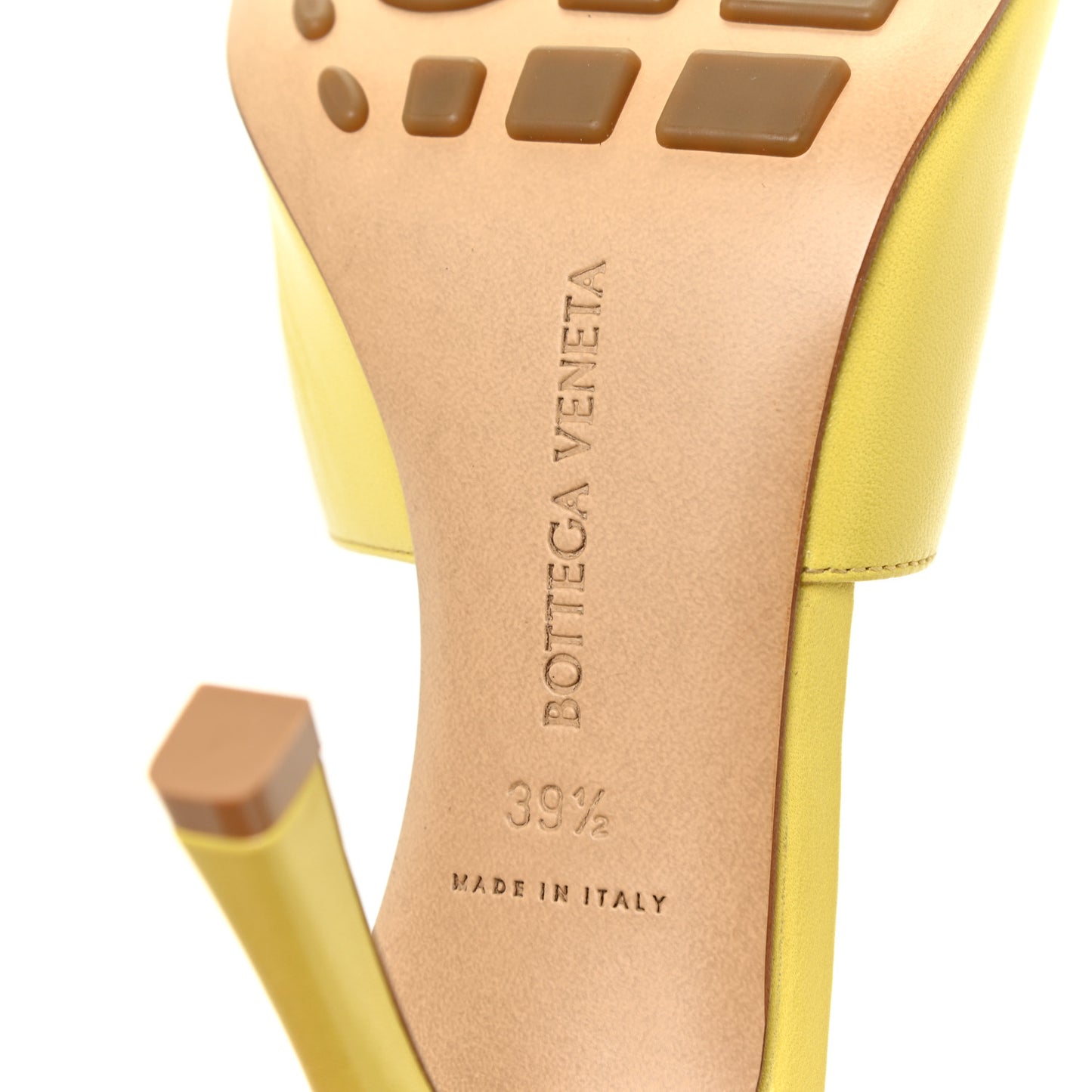 Lambskin Stretch Mule Sandals 39.5 Pear