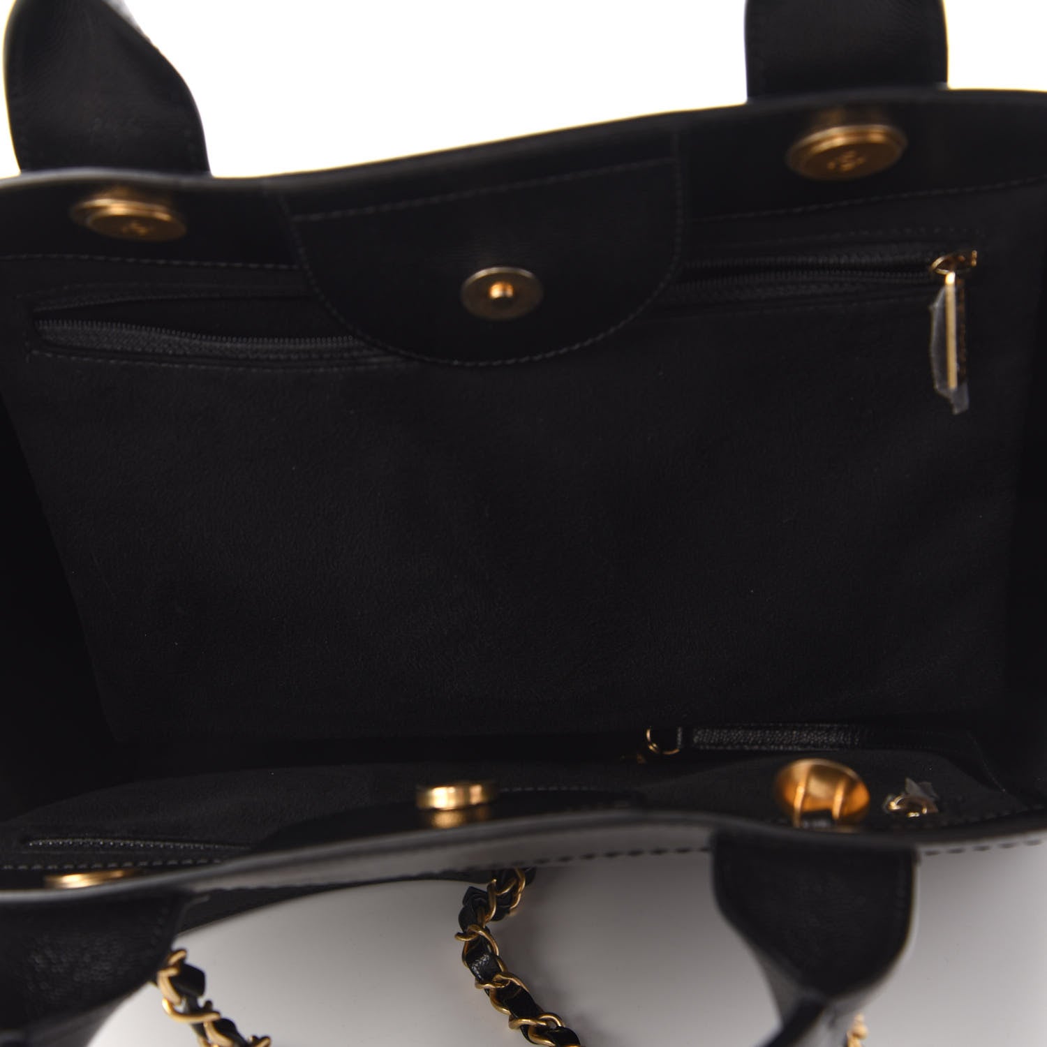 Chanel Caviar Small Studded Deauville Tote Black 5 of 9