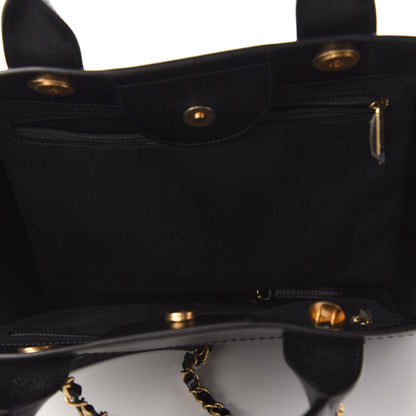 Chanel Caviar Small Studded Deauville Tote Black 5 of 9