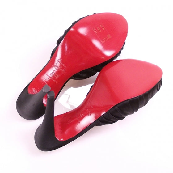 Christian Louboutin Satin Greissimo Knot Peep Toe 39 5 of 6