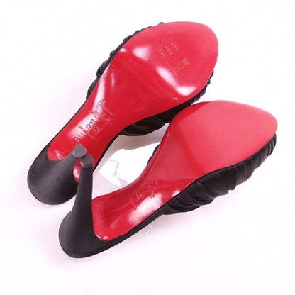 Christian Louboutin Satin Greissimo Knot Peep Toe 39 5 of 6