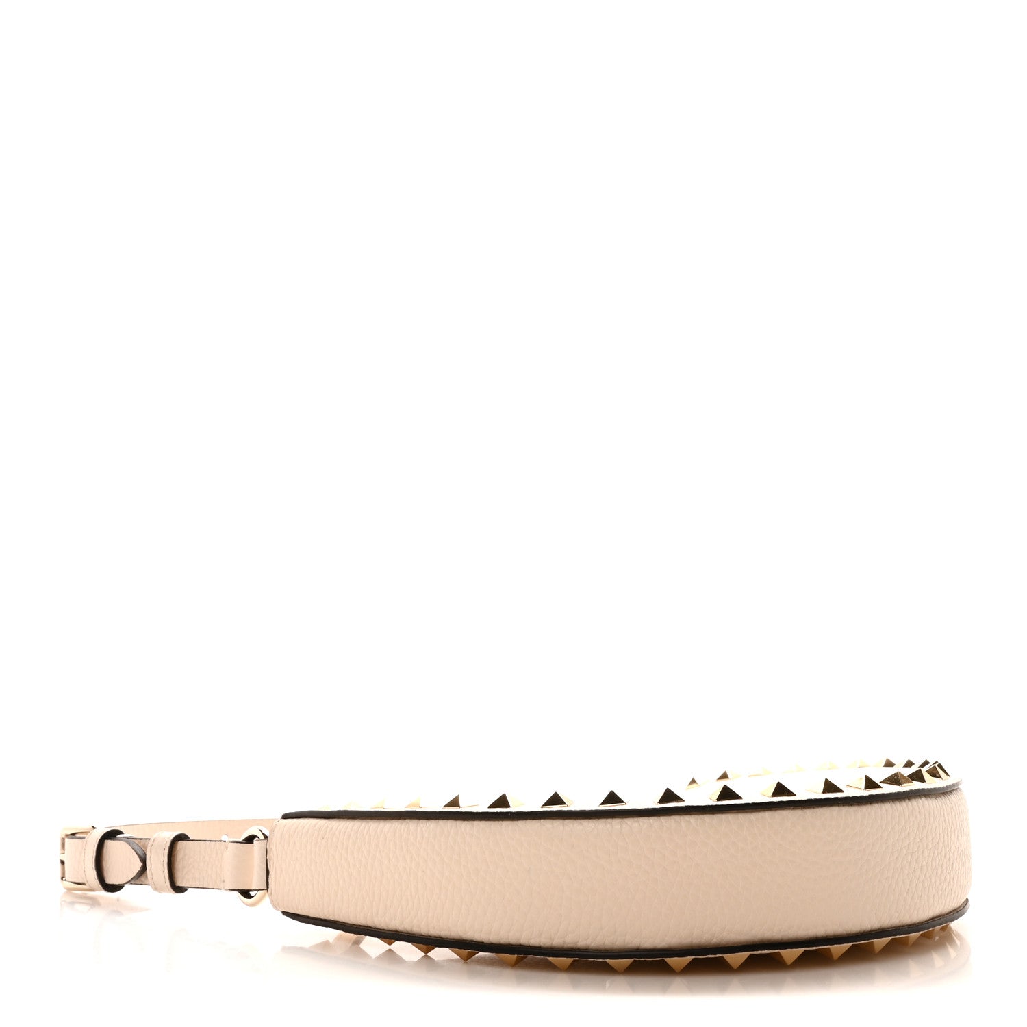 Valentino Garavani Grainy Calfskin Mini Rockstud Hobo Ivory 4 of 10