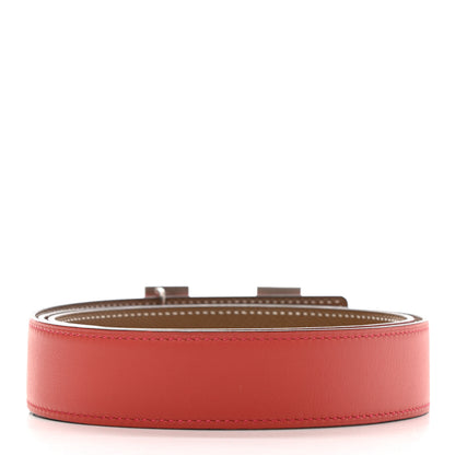 Hermes Swift Epsom 32mm H Belt 90 Rouge Casaque Gold 2 of 7
