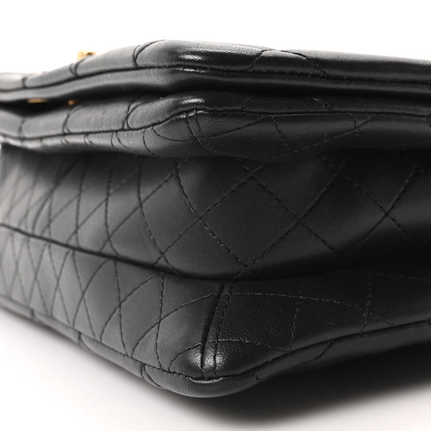 Chanel Lambskin Quilted On And On Medium Chain Flap Black 10 of 10