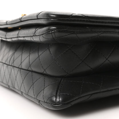 Chanel Lambskin Quilted On And On Medium Chain Flap Black 10 of 10