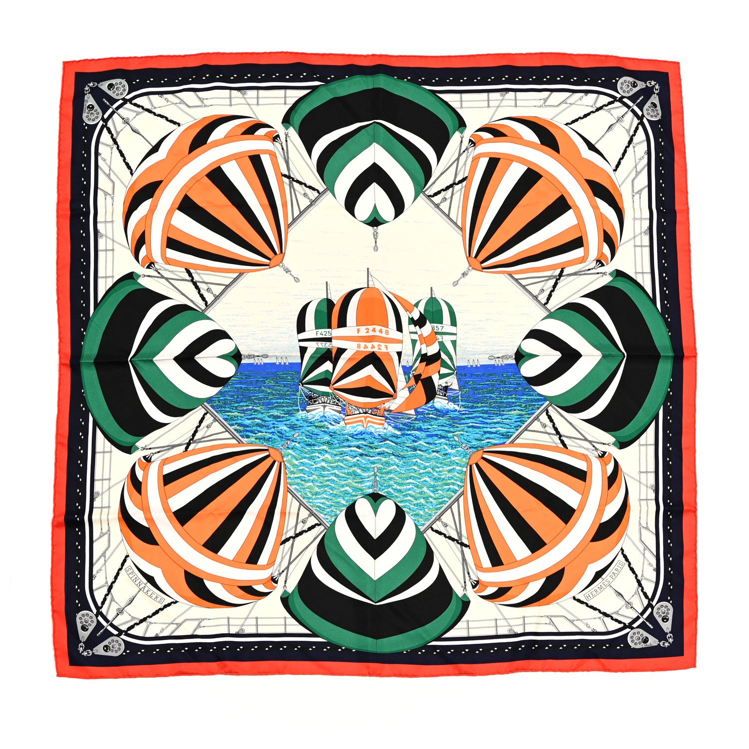 Hermes Silk Spinnakers Scarf 90 1 of 5