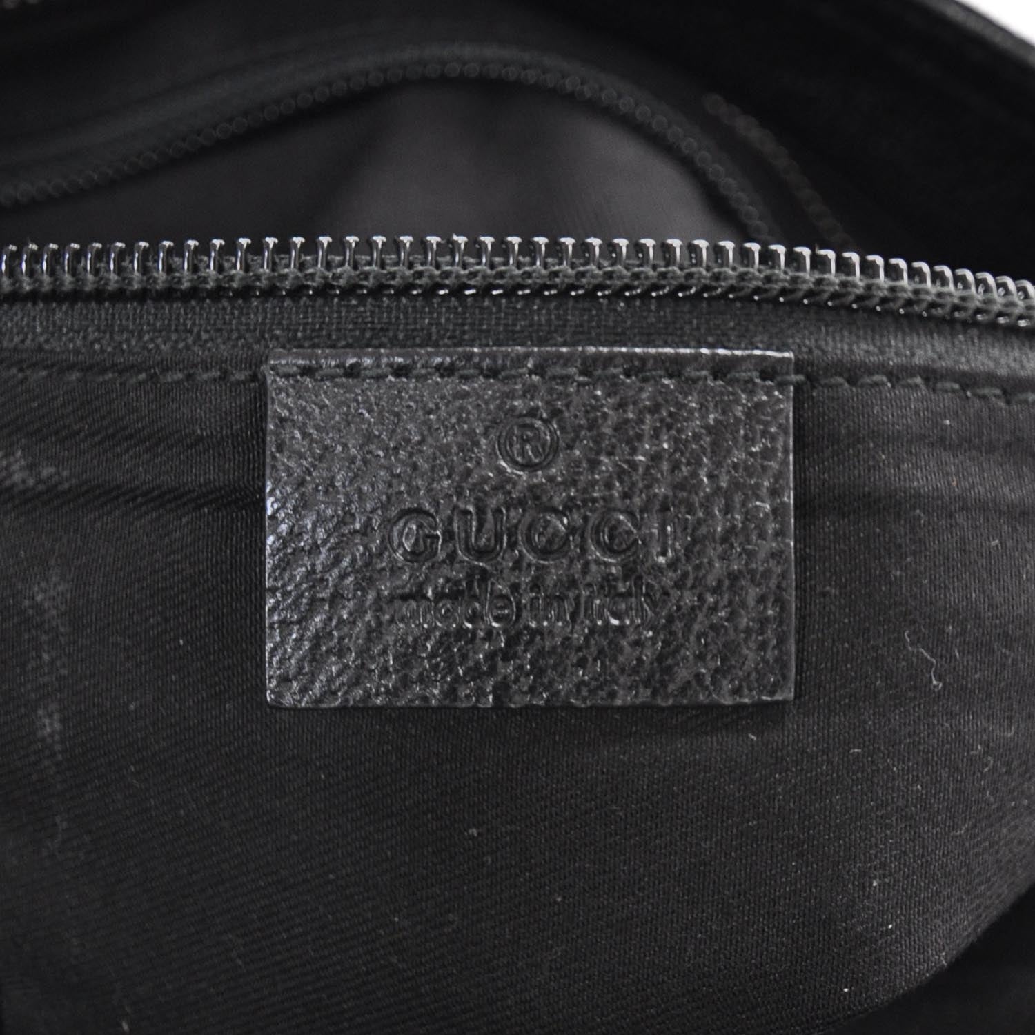 Gucci Monogram Web Medium Double Pocket Messenger Bag Black 6 of 10