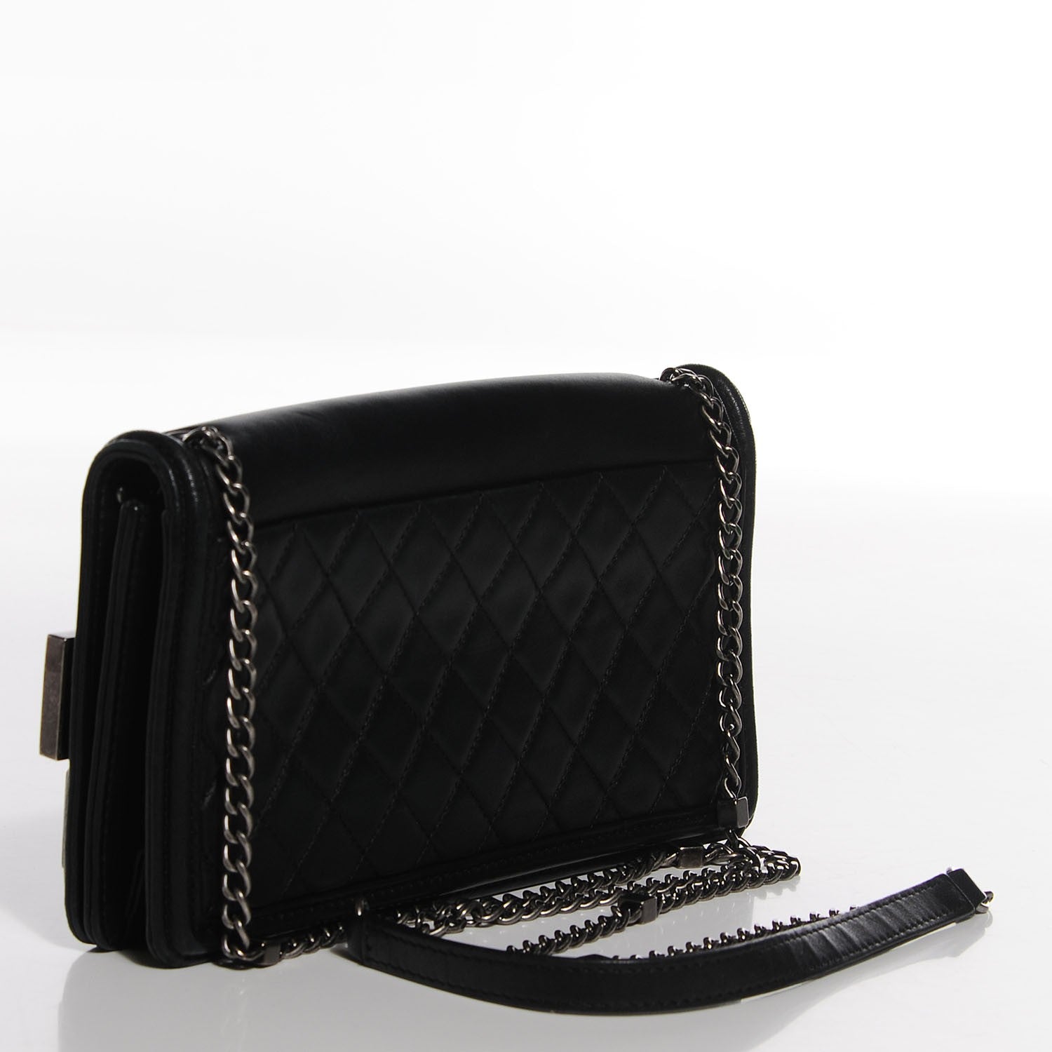 Chanel Lambskin and Plexiglass Boy Brick Flap Black 3 of 7