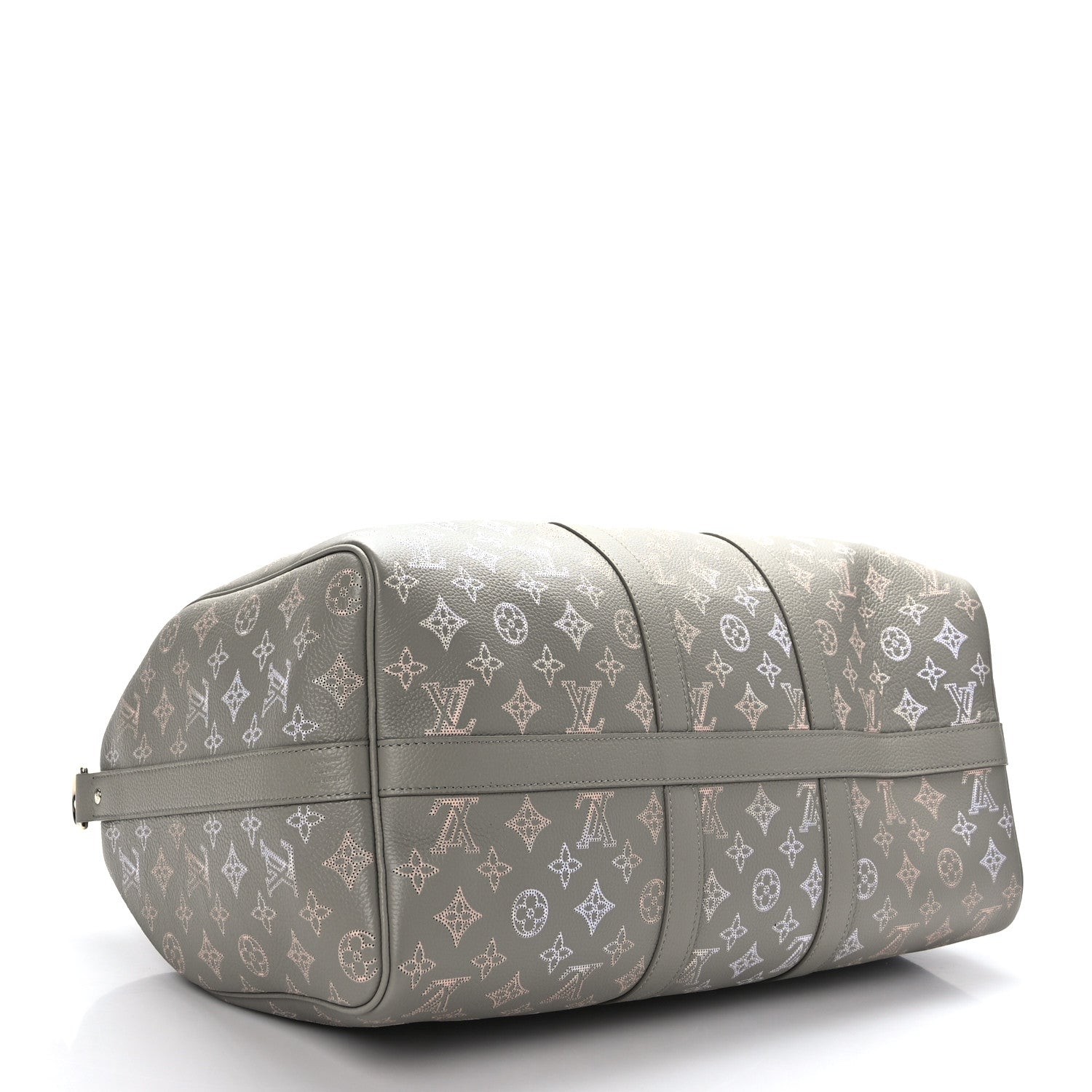Louis Vuitton Mahina Flight Mode Keepall Bandouliere 45 Gray 4 of 10